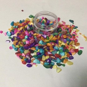 تصویر سنگ ریز تزیینی رنگین کمانی 