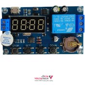 تصویر ماژول تایمر و ساعت XY-BJ ورودی Micro USB همراه با رله و نمایشگر 