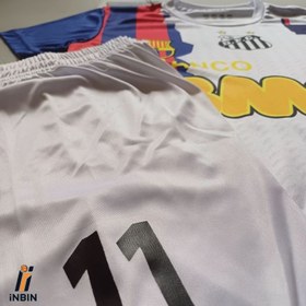تصویر ست لباس فوتبال منتخب نیمار سایز بچگانه تا بزرگسال رنگ سفید 