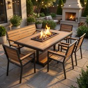 تصویر میز آتشدان مستطیل مدل سپهر 