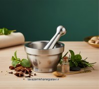 تصویر هاون سایز بزرگ استیل ریور 