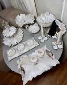 تصویر سرویس پذیرایی مرمر ارکیده سفید نقره ای 