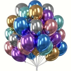 تصویر بادکنک کروم سایز 12 تک عددی رنگ جور 