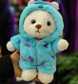 تصویر عروسک پولیشی خرس مهربون لباس سالیوان 