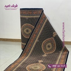 تصویر فرش کناره و فرش پله 700 شانه سلطان ماهی تبریز سرمه ای قالی کشمیر 