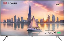 تصویر تلویزیون 65 اینچ دیواکی ژاپن مدل 65CS7601V Divaki 65 Inch LED UHD 4K Smart TV Powered by Android, Netflix, YouTube, Prime Video, HDMI, USB 65CU7601V