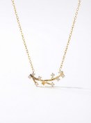 تصویر گردنبند گندم نگین دار 