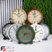 تصویر ساعت رومیزی گوچی طرح کاغذ دیواری سبز کد G4718 