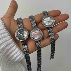 تصویر ساعت هانگری گرد دور نگین 