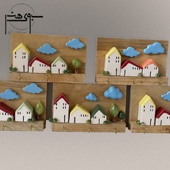 تصویر جاکلیدی دیواری چوبی و سرامیکی مدرن J001 