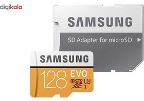 تصویر حافظه میکرو اس دی ایکس سی سامسونگ سری اوو با ظرفیت 128 گیگابایت همراه با آداپتور ا EVO 128GB MicroSDXC Memory Card with Adapter EVO 128GB MicroSDXC Memory Card with Adapter