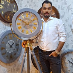 تصویر ساعت ایستاده چوبی مدل تلسکوپی 170 سانتی - طوسی standing clock