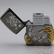 تصویر فندک گازی زیپو مدل مانستر ۳ بعدی 