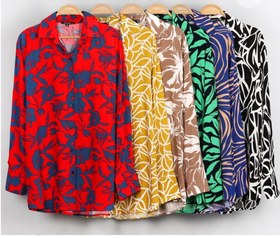 تصویر شومیز نخی گل درشت 