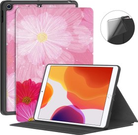 تصویر کیف پلاستیکی ـ چرمی Supveco برای آی پد ۱۰/۲ اینچی اپل نسل ۷ و ۸ Supveco iPad 9th Generation 2021/iPad 8th Generation 2020/iPad 7th Generation 2019 Case, Rugged Shockproof Stand Folio Case, Smart Protective Cover for iPad 10.2 Inch(Coreopsis)