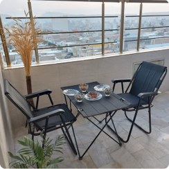 تصویر ست دو نفره میز و صندلی مسافرتی 