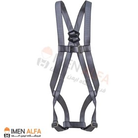 تصویر ست هارنس ایمنی RH-1 و لنیارد دو قلاب طنابی E-3 T Safety harness set RH-1 and lanyard with two E-3 T rope hooks