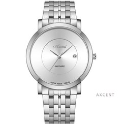 تصویر ساعت مچی مردانه کلاسیک بند استیل سیلور صفحه سیلور 160026 اکسنت | Axcent 