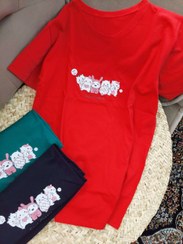 تصویر تیشرت قواره دار زنانه چاپی 