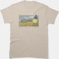 تصویر تیشرت باب اسفنجی Wheat Field With Cypresses ا Spongebob Wheat Field With Cypresses t-shirt Spongebob Wheat Field With Cypresses t-shirt