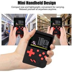 تصویر کنسول بازی کلاسیک قابل حمل با صفحه رنگی کوچک و دستی ریترو برای NES - مشکی برند thoraya Retro Mini Handheld Color Screen Game Player Portable Classical Game Console for NES Black