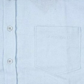 تصویر پیراهن لینن آبی 