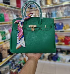 تصویر کیف زنانه چرمی مدل هرمس ،کیف زنانه شیک و جدید کد ۳۷۹۰ - سبز Hermes.sherang