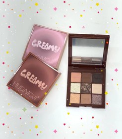 تصویر پالت سایه 9 رنگ CREAMY هدی موجی - مدل کرمی 9-color eyeshadow palette CREAMY by Heda Moji