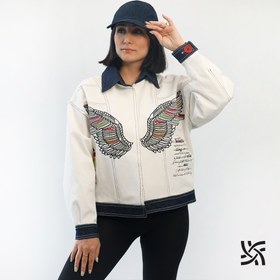 تصویر کت جین گلدوزی 