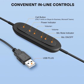 تصویر هدست تلفن با سیم مدل 812DUC 