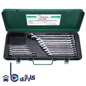 تصویر ست آچار 16 عددی یکسر رینگی جعبه فلزی هنس مدل 16616MI 
