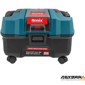 تصویر جارو شارژی رونیکس 150 وات 10 لیتری مدل 8640 ا Ronix Compact Cordless Vacuum Cleaner 8640 Ronix Compact Cordless Vacuum Cleaner 8640