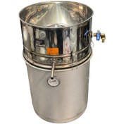 تصویر گلاب گیر عرق گیر دستگاه تقطیر آبی ۳۰ لیتری استیل با دماسنج و درجه 