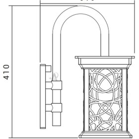 تصویر چراغ دیواری SH-1732 شعاع 