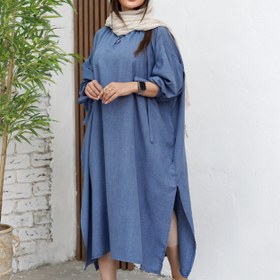 تصویر مانتو زنانه جلوبسته کفتان مدل مهتاب - کد 4004 - مشکی Long Blouse Kaftan Model Mahtab - Code 4004