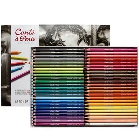 تصویر مداد پاستل گچی 48 رنگ کنته پاریس ا Conte a paris 24 Color Pastel Pencils Conte a paris 24 Color Pastel Pencils
