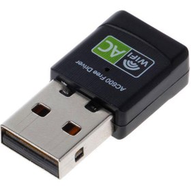 تصویر کارت شبکه دوباند USB بی سیم مدل AC600 