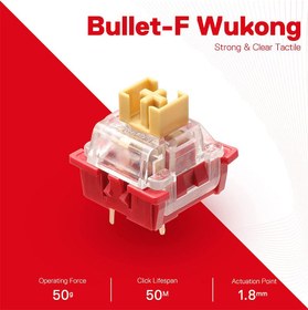 تصویر سوئیچ مکانیکال کیبورد ردراگون مدل A113 Bullet F بسته 24 عددی Redragon A113 Bullet F 24-in-1 Mechanical Keyboard Switch