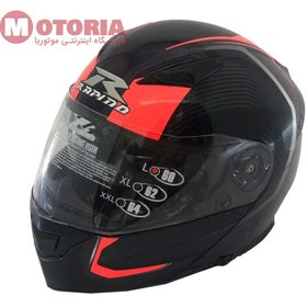تصویر کلاه کاسکت فک متحرک راپیدو | 950 PYcat-RAPIDO Movable jaw motor cap 950 BWcat-RAPIDO