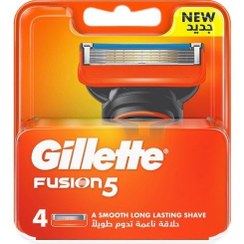 تصویر تیغ یدک ژیلت مدل 5 Gillette Fusion بسته 4 عددی Gillette Fusion 5