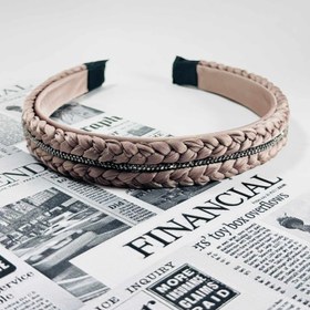 تصویر تل بافت نگینی - مشکی 