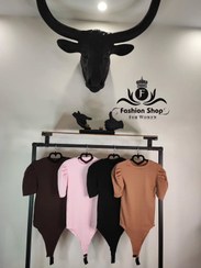 تصویر بادی آستین چین آستین کوتاه فری سایز 