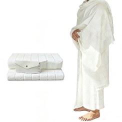 تصویر ست حوله احرام مردانه - کمربند با کیف و سنجاق‌های داخلی و ۲ عدد حوله (بالا و پایین) - ست حوله احرام ۱۰۰% پنبه برند meishida Ahram Towels Set for Men - Belt with Built-in Bag u0026 Pins and 2 pcs towels (Top and Bottom) - Ihram Towels Set, Comfotable fo