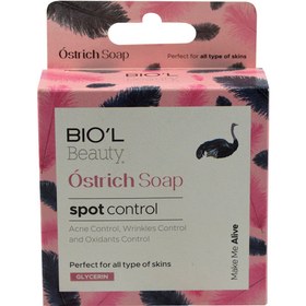 تصویر صابون پاک کننده آرایش صورت بیول حاوی روغن شترمرغ وزن 100g Biol facial cleansing soap containing ostrich oil weighing 100g