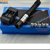 تصویر لیزر پوینتر حرارتی شارژری نور آبی مدل 012 
