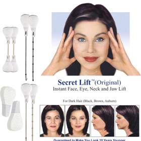 تصویر چسب لیفت صورت و شقیقه ۴۰ عددی | پوست صاف و لیفت‌شده بدون جراحی! ‏Face and Migraine Lift Adhesive 40 pcs | Instant Facelift Without Surgery!