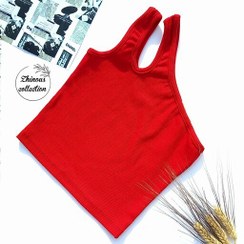 تصویر کراپ کبریتی پنبه زنانه فری سایز یک طرف اشکی 