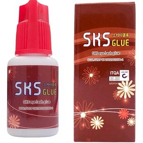 تصویر چسب فیکساتور اس کا اس قرمز بدون گاز مخصوص کاشت مژه Sks Glue 10 Mil