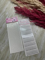 تصویر نگین و مروارید های چسبی - نگین مو 