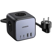 تصویر شارژر رومیزی 65 وات یوگرین مدل CD268-60113 Ugreen CD268-60113 Power Strip With 3 Outlers